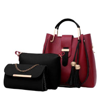 Women PU Leather 3-Piece Bag Set