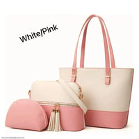 PU Leather 3-Piece Multicolor Handbag Set