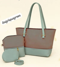 PU Leather 3-Piece Multicolor Handbag Set