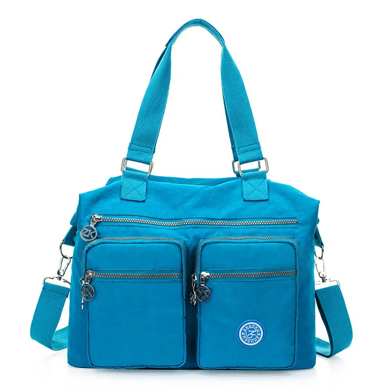 Purple Nylon Shoulder Bag