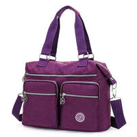 Purple Nylon Shoulder Bag