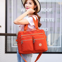Purple Nylon Shoulder Bag