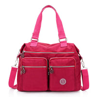 Purple Nylon Shoulder Bag