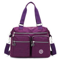 Purple Nylon Shoulder Bag