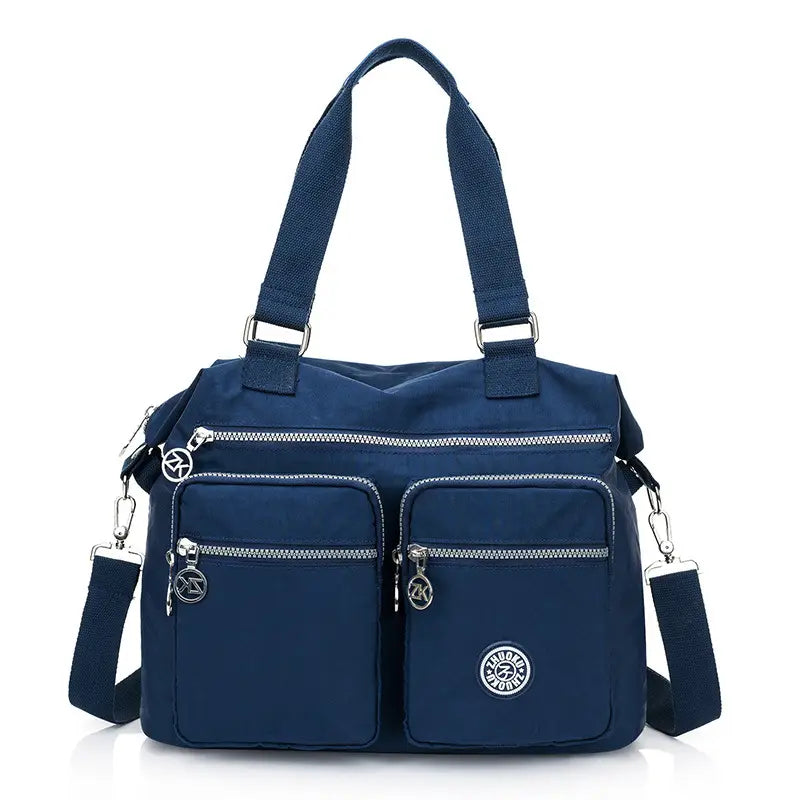 Purple Nylon Shoulder Bag