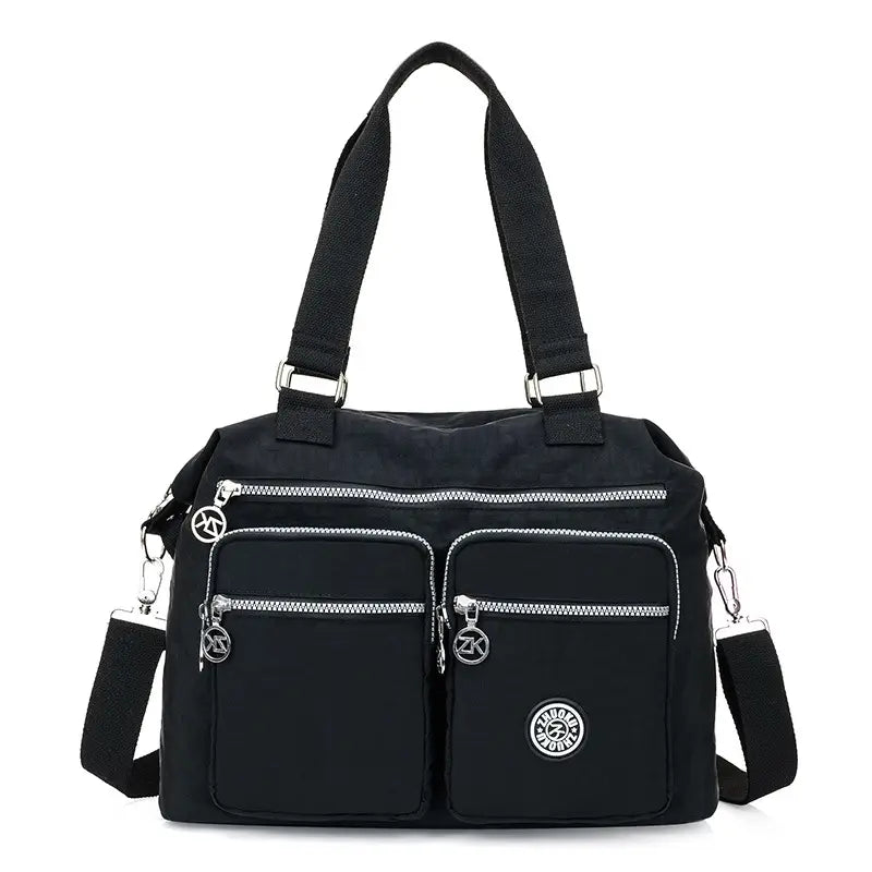 Purple Nylon Shoulder Bag