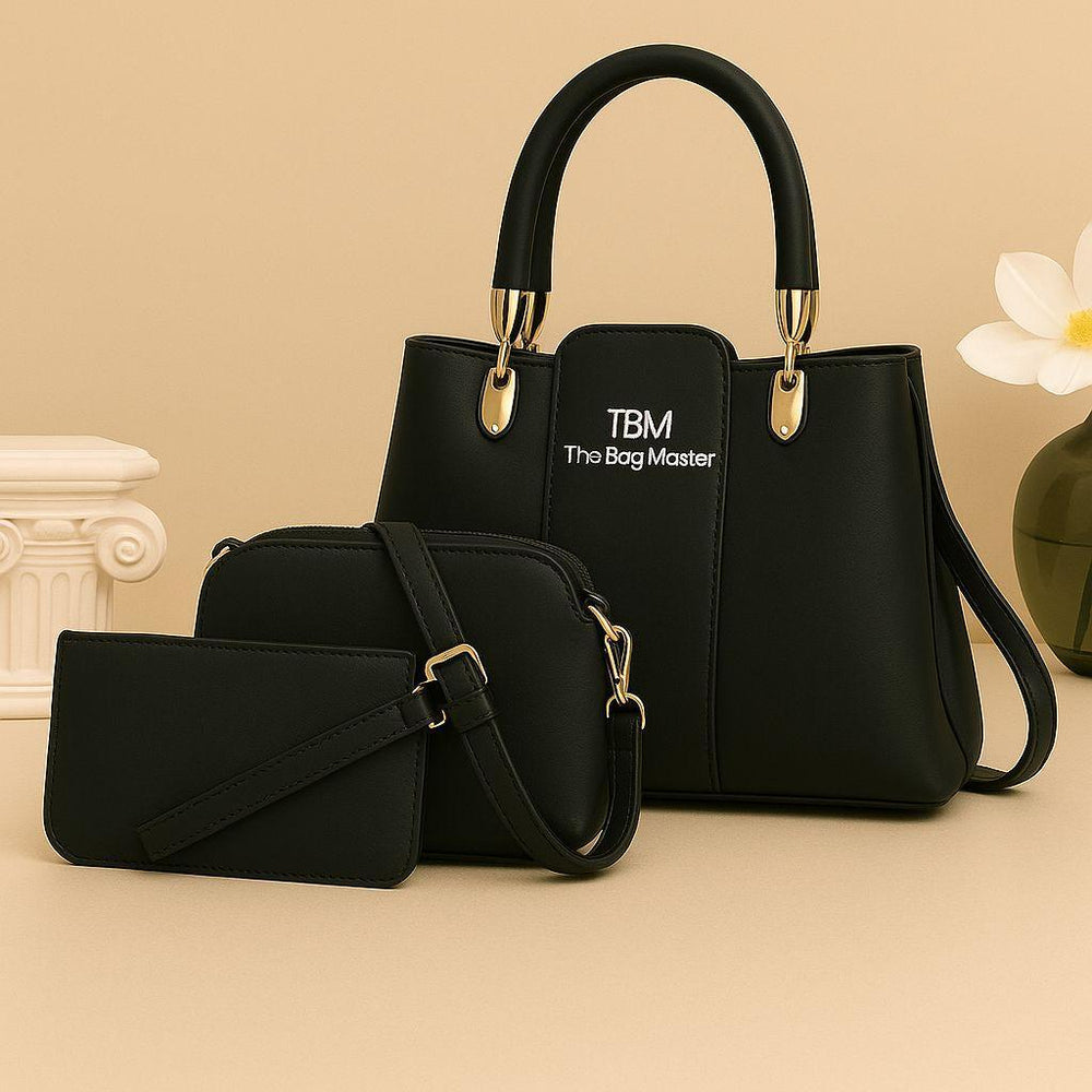 Teal Rexine Bag Set