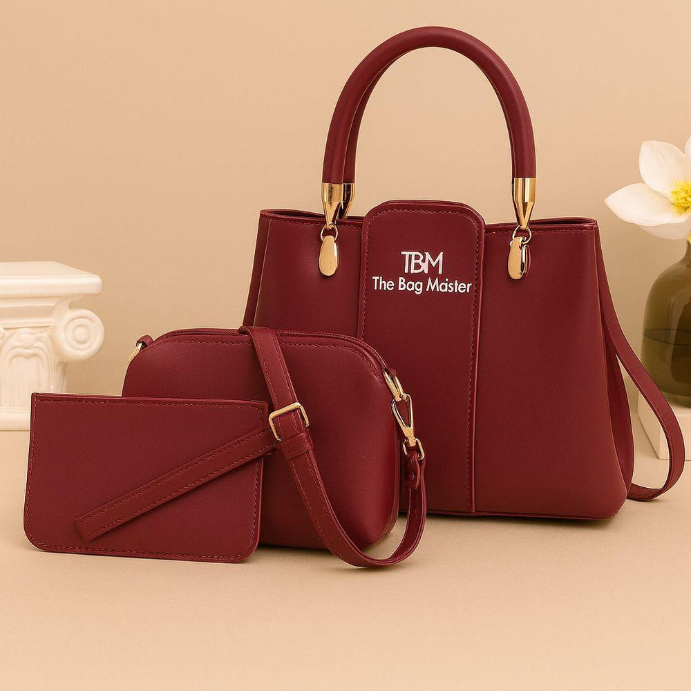 Teal Rexine Bag Set
