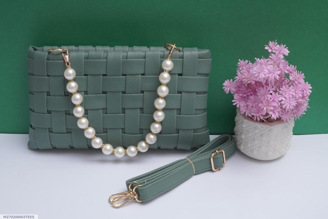 Green Woven Handbag