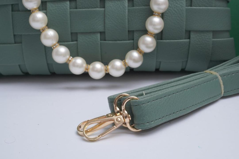 Green Woven Handbag