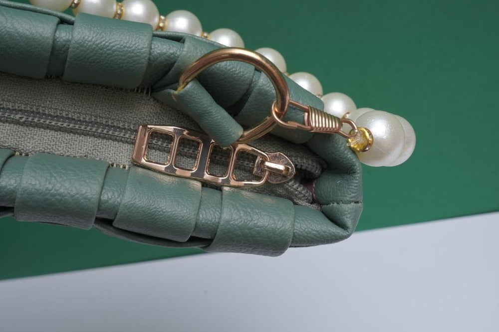 Green Woven Handbag