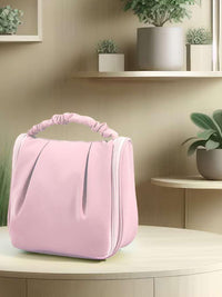 Pink Polyester Handbag