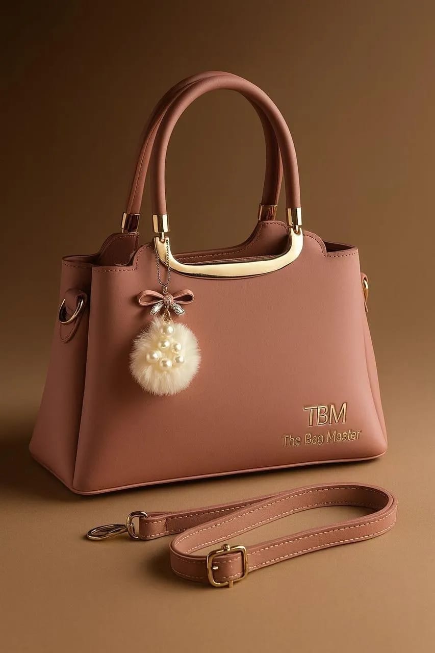 Black Rexine Handbag