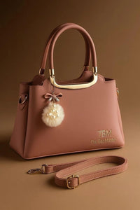 Black Rexine Handbag