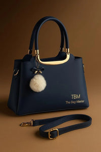 Black Rexine Handbag
