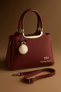 Black Rexine Handbag