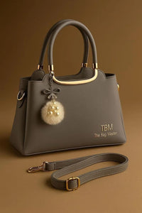 Black Rexine Handbag