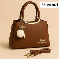 Black Rexine Handbag