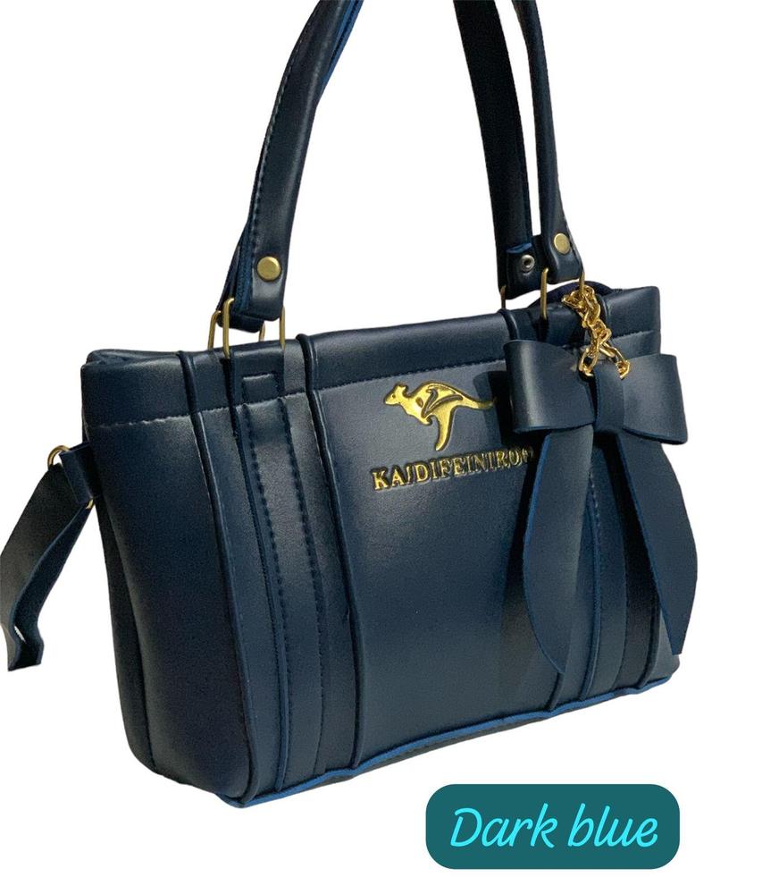 Navy Rexine Handbag