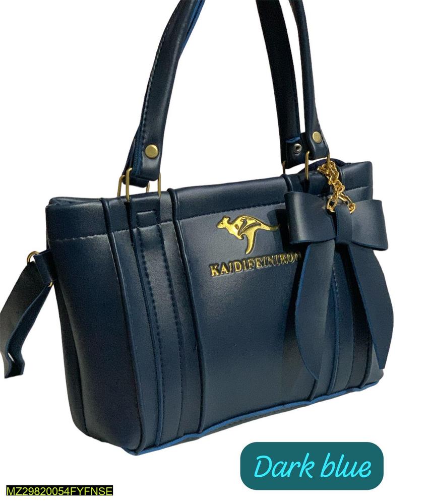 Navy Rexine Handbag