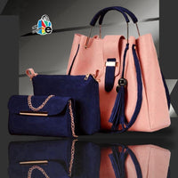 Navy & Pink Bag Set