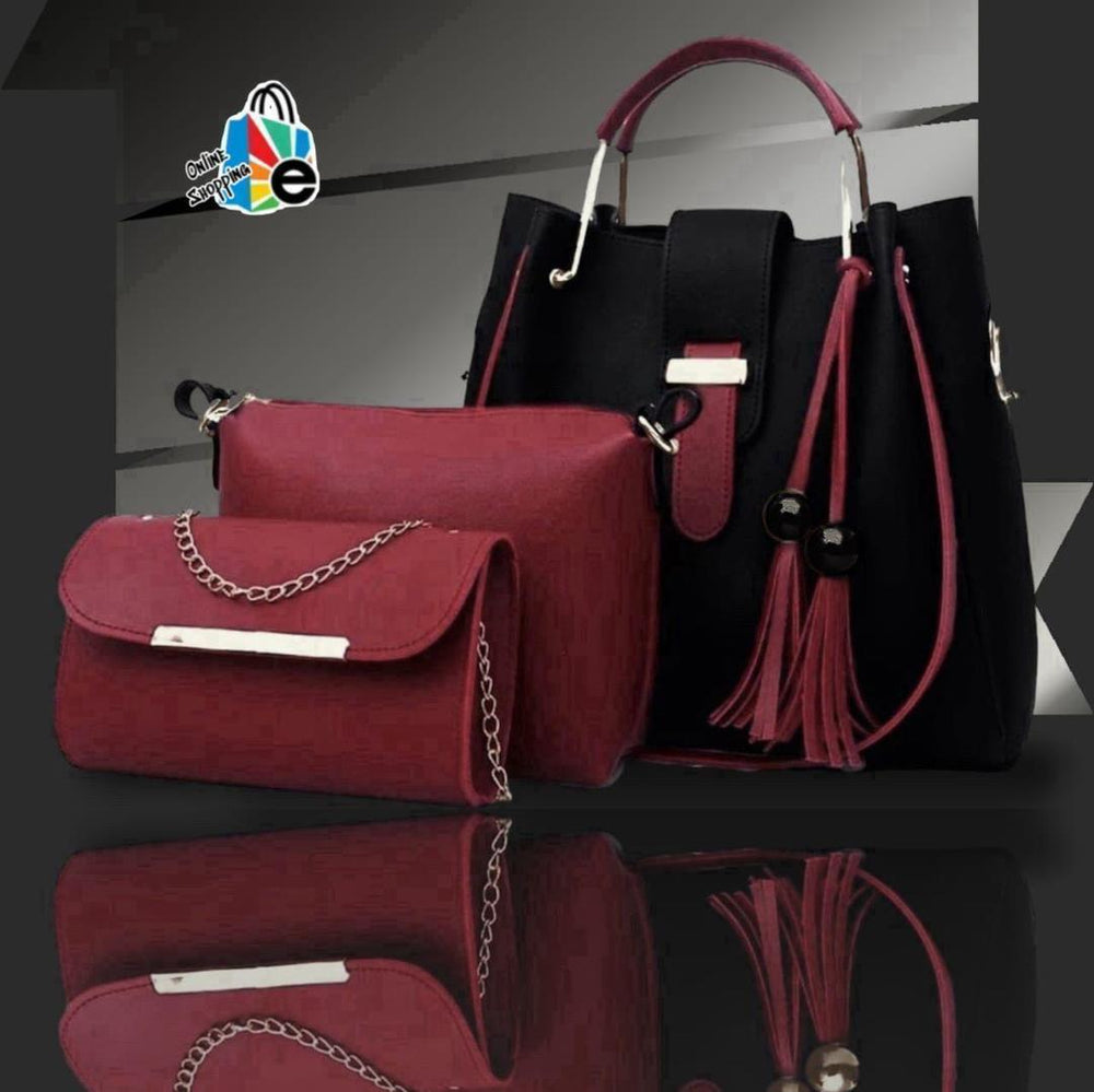 Navy & Pink Bag Set